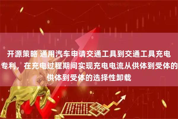 开源策略 通用汽车申请交通工具到交通工具充电单元和过程专利，在充电过程期间实现充电电流从供体到受体的选择性卸载
